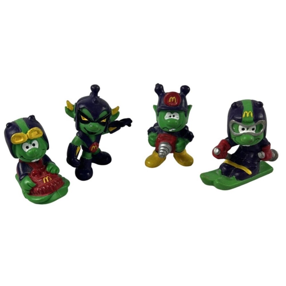 Vintage 1984‎ Bully Astromik McDonalds Alien Figurines Set Of 4